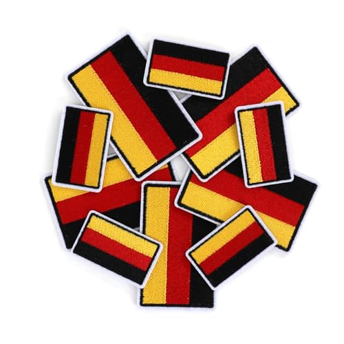 MWOOT Deutschland Flaggen Patch, 10 Stück Germany Flag Patches, Der Bundeswehr Deutschland Flaggen-Flicken zum Aufbügeln für Jacken Taschen Deko, Deutsch Fahne Bügelbild MWOOT Deutschland Flaggen Patch, 10 Stück Germany Flag Patches, Der Bundeswehr Deutschland Flaggen-Flicken zum Aufbügeln für Jacken Taschen Deko, Deutsch Fahne Bügelbild von MWOOT