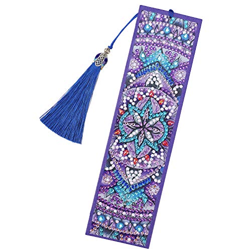 MWOOT 5D Mandala Diamond Art Painting Set, DIY Lesezeichen, Malen Nach Zahlen Speziell Geformtes Diamant Malerei Lesezeichen Leder Quaste Lesezeichen Stickerei Malerei Kit für Kunsthandwerk Lesen MWOOT 5D Mandala Diamond Art Painting Set, DIY Lesezeichen, Malen Nach Zahlen Speziell Geformtes Diamant Malerei Lesezeichen Leder Quaste Lesezeichen Stickerei Malerei Kit für Kunsthandwerk Lesen von MWOOT