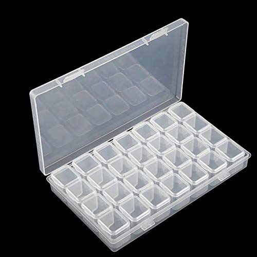 Mwoot 28 Fächer Kunststoff Dosen, Diamant Stickerei Box, Diamant Malerei Nagel Strass DIY Kunst Handwerk Storage Organizer Schmuckschatulle Werkzeugcontainer, Diamond Art Painting Boxes Mwoot 28 Fächer Kunststoff Dosen, Diamant Stickerei Box, Diamant Malerei Nagel Strass DIY Kunst Handwerk Storage Organizer Schmuckschatulle Werkzeugcontainer, Diamond Art Painting Boxes von MWOOT