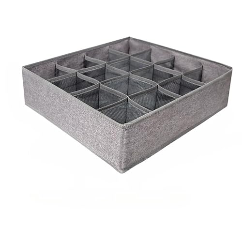 MWTOWM Dreiteilige Aufbewahrungsbox aus Netzstoff, für Socken, Unterwäsche, faltbar, für den Haushalt, unterteilt in Formate, um Aufbewahrungsboxen zu organisieren von MWTOWM