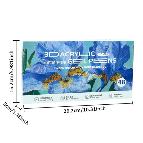 MWZBTG 3D Acryl Gel Pen | Mehrfarbiges Acryl Marker Kunst Set | Zeichenmarker Auf Wasserbasis Für Kunst & Basteln, Ausmalen, Doodles Auf Leinwand, Holz, Stoff, Stein, Karten & Scrapbook-Papier MWZBTG 3D Acryl Gel Pen | Mehrfarbiges Acryl Marker Kunst Set | Zeichenmarker Auf Wasserbasis Für Kunst & Basteln, Ausmalen, Doodles Auf Leinwand, Holz, Stoff, Stein, Karten & Scrapbook-Papier von MWZBTG