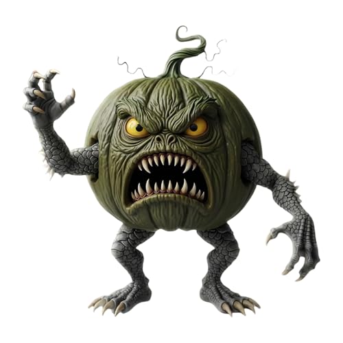 MWZBTG Halloween Kürbisse,Lustiges Kürbisgesicht | Resin Deko-Mittelstücke für Halloweenpartys Erwachsene auf Schreibtisch und Wohnzimmertisch von MWZBTG