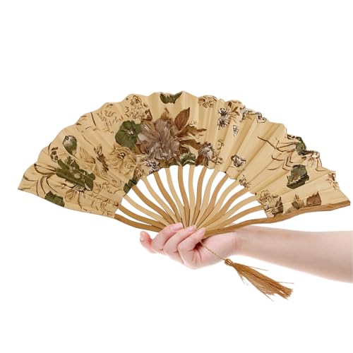 MWZBTG Klappbarer Handfächer,Zierfächer Zum Aufklappen - Chinesischer Stil Kühlzubehör Tragbar Für Veranstaltungsbesucher Karnevals Musikfeste Reisen Tänze MWZBTG Klappbarer Handfächer,Zierfächer Zum Aufklappen - Chinesischer Stil Kühlzubehör Tragbar Für Veranstaltungsbesucher Karnevals Musikfeste Reisen Tänze von MWZBTG