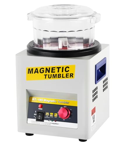 MXBAOHENG Magnetische Trommel Schmuck Poliermaschine Magnetische Schmuckpoliermaschine Magnetische Becher Schmuck Poliermaschine KT-185 300g Poliermaschine für schmuck 220V von MXBAOHENG