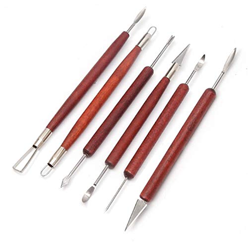 Modellierwerkzeug Kit, 6 Teiliges Sculpting Werkzeug Schnitzen Werkzeug Keramik Werkzeug Bildhauerei Werkzeuge Set Tonschnitz Schnitzen Wax Carving Set Kunstwerkzeuge zum Basteln von Keramikplatten Modellierwerkzeug Kit, 6 Teiliges Sculpting Werkzeug Schnitzen Werkzeug Keramik Werkzeug Bildhauerei Werkzeuge Set Tonschnitz Schnitzen Wax Carving Set Kunstwerkzeuge zum Basteln von Keramikplatten von MXBXLG