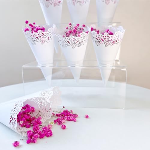 MXDHOKY 30 Stück Weinsamkeit Kegel für Hochzeit Konfetti, Papier Kegel für Blütenblätter, Candy Bar, Pommes, Gastgeschenke von MXDHOKY