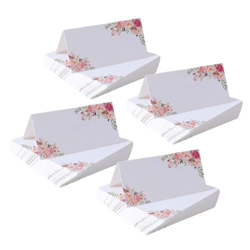 100 Stück Tisch-Namenskarten, elegante Doppelblumen-Platzkarten für Hochzeitstisch, Bankett, Sitzarrangements, Feiertagsparty-Dekorationen, 50 Karten pro Packung (2 Packungen) von MXHBSTP