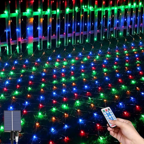 MXJFYY Fernbedienung Lichterketten, 1.5*1.5M 96LEDs Lichternet, Wasserdichte Solar Lichternetz mit 8 Beleuchtungsmodi für Innen und Außen, Hochzeit, Weihnachten MXJFYY Fernbedienung Lichterketten, 1.5*1.5M 96LEDs Lichternet, Wasserdichte Solar Lichternetz mit 8 Beleuchtungsmodi für Innen und Außen, Hochzeit, Weihnachten von MXJFYY