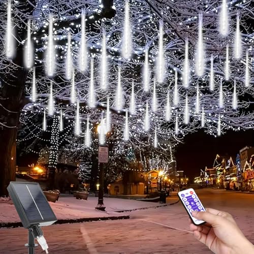 MXJFYY Solar Meteorschauer Lichter, 11.8 Inch 10 Rohr Lichterkette, 240 LEDs Wasserdicht Schneefalllichter Meteorschauer Regenlicht, Außen Solar Für Weihnachtsbaum Party Balkonstraßen MXJFYY Solar Meteorschauer Lichter, 11.8 Inch 10 Rohr Lichterkette, 240 LEDs Wasserdicht Schneefalllichter Meteorschauer Regenlicht, Außen Solar Für Weihnachtsbaum Party Balkonstraßen von MXJFYY