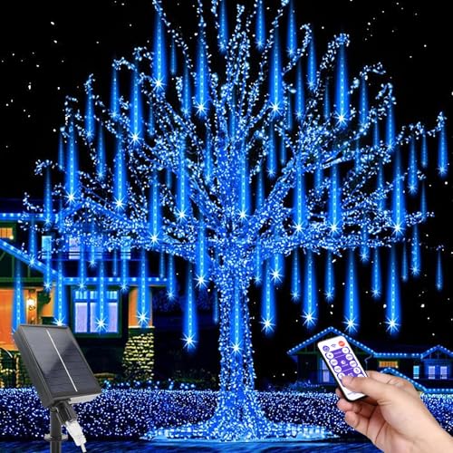 MXJFYY Solar Meteorschauer Lichter, 11.8 Inch 10 Rohr Lichterkette, 240 LEDs Wasserdicht Schneefalllichter Meteorschauer Regenlicht, Außen Solar Für Weihnachtsbaum Party Balkonstraßen MXJFYY Solar Meteorschauer Lichter, 11.8 Inch 10 Rohr Lichterkette, 240 LEDs Wasserdicht Schneefalllichter Meteorschauer Regenlicht, Außen Solar Für Weihnachtsbaum Party Balkonstraßen von MXJFYY