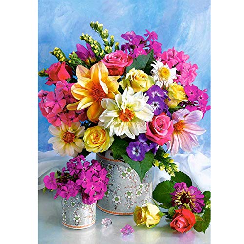 MXJSUA 5D Diamond Painting Bilder 5D Diamant Painting Bilder Erwachsene 5D DIY Diamantmalerei von Number Kit Runde Drill Perlen Kristall Strass Bild Wandaufkleber Dekor Blumen in Vase 30x40cm MXJSUA 5D Diamond Painting Bilder 5D Diamant Painting Bilder Erwachsene 5D DIY Diamantmalerei von Number Kit Runde Drill Perlen Kristall Strass Bild Wandaufkleber Dekor Blumen in Vase 30x40cm von MXJSUA
