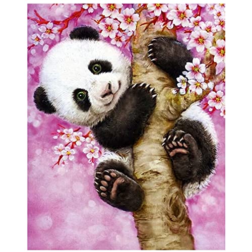 MXJSUA 5D Diamond Painting Set, Diamond Painting, Full Diamant Painting Bilder, Diamant Malerei, Diamond Painting Panda, Malerei Diamant Kinder Süßer Panda, Kreuzstich Wanddekoration 30x40cm von MXJSUA