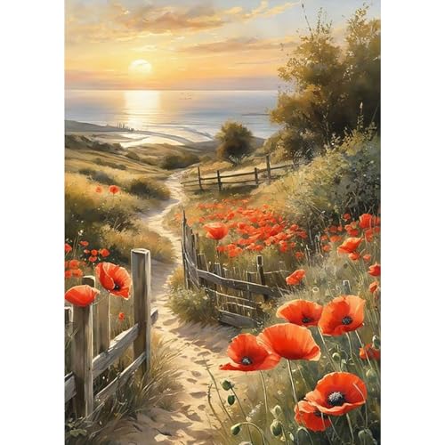 MXJSUA Blumenlandschaft Diamant Painting Erwachsene, Sonnenuntergang Diamond Painting Set für Erwachsene, Mosaikherstellung, Wohnzimmer, Heimdekoration, Weihnachtsgeschenke 30x40cm MXJSUA Blumenlandschaft Diamant Painting Erwachsene, Sonnenuntergang Diamond Painting Set für Erwachsene, Mosaikherstellung, Wohnzimmer, Heimdekoration, Weihnachtsgeschenke 30x40cm von MXJSUA