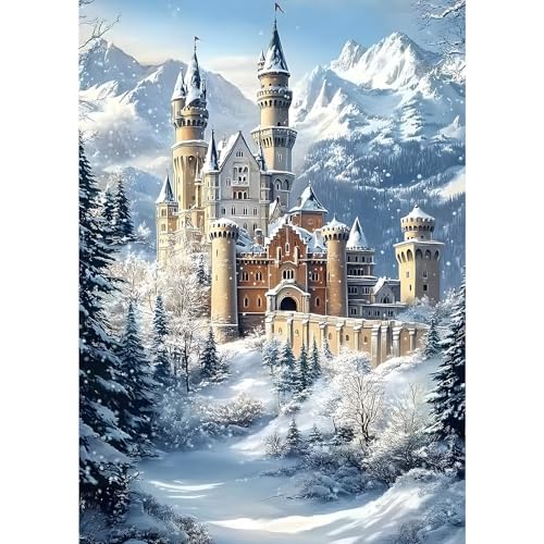 MXJSUA Diamant Painting Bilder Erwachsene Set, Majestätisches Schloss 5D Diamond Painting Full Drill, Diamant Painting Bilder Kunsthandwerk House Wall Dekoration 30x40cm MXJSUA Diamant Painting Bilder Erwachsene Set, Majestätisches Schloss 5D Diamond Painting Full Drill, Diamant Painting Bilder Kunsthandwerk House Wall Dekoration 30x40cm von MXJSUA
