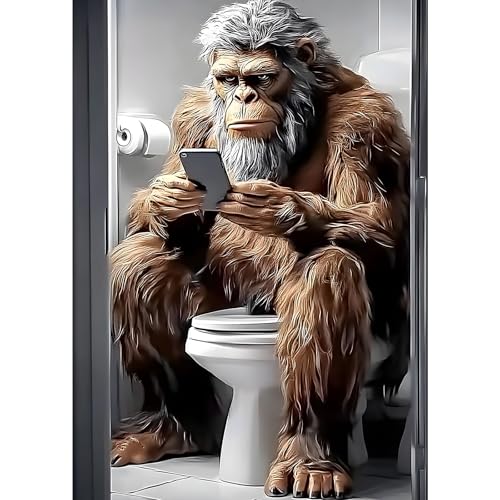 MXJSUA Diamant Painting Erwachsene, Bigfoot Diamond Painting Set für Erwachsene, Mosaikherstellung, Wohnzimmer, Heimdekoration, Weihnachtsgeschenke 30x40cm von MXJSUA
