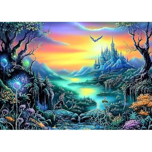 MXJSUA Diamond Painting Erwachsene, Fantasie Landschaft Diamant Painting Bilder 30x40cm 5d Diamond-Painting Geeignet Als Geschenk, Zur Entspannung und Als Wanddeko von MXJSUA