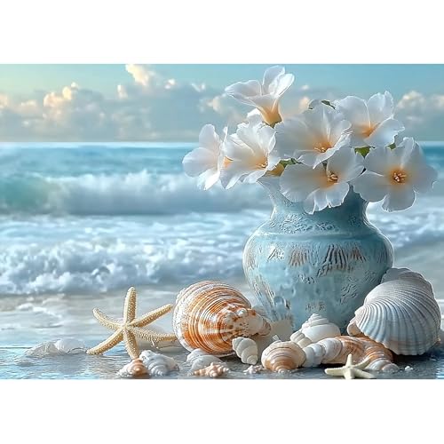 MXJSUA Diamond Painting Erwachsene, Strand Blumen Muscheln Diamant Painting Bilder 30x40cm 5d Diamond-Painting Geeignet Als Geschenk, Zur Entspannung und Als Wanddeko MXJSUA Diamond Painting Erwachsene, Strand Blumen Muscheln Diamant Painting Bilder 30x40cm 5d Diamond-Painting Geeignet Als Geschenk, Zur Entspannung und Als Wanddeko von MXJSUA