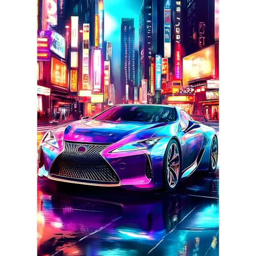 MXJSUA Diamond Painting Erwachsene, Urbaner Sportwagen Diamant Painting Bilder, 30x40cm 5d Diamond-Painting Geeignet Als Geschenk, Zur Entspannung und Als Wanddeko von MXJSUA