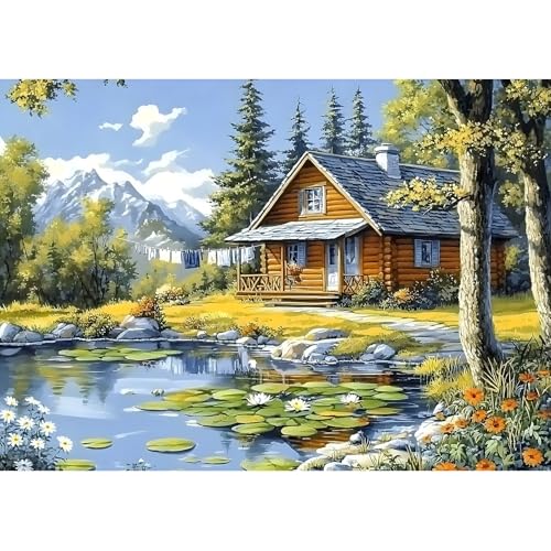 MXJSUA Diamond Painting Erwachsene, Waldhütte Diamant Painting Bilder, 30x40cm 5d Diamond-Painting Geeignet Als Geschenk, Zur Entspannung und Als Wanddeko MXJSUA Diamond Painting Erwachsene, Waldhütte Diamant Painting Bilder, 30x40cm 5d Diamond-Painting Geeignet Als Geschenk, Zur Entspannung und Als Wanddeko von MXJSUA