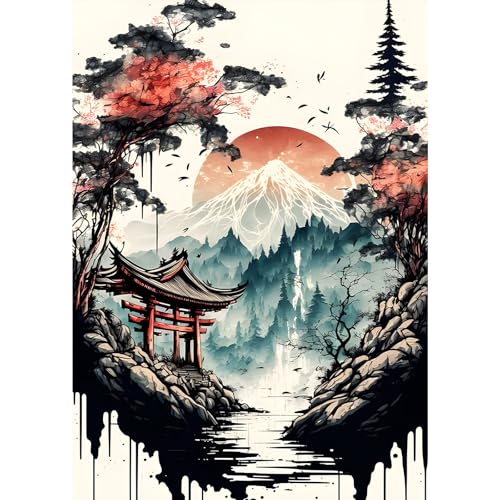 MXJSUA Diamond Painting Kits Für Erwachsene, 5D Diamond Art Kits Für Anfänger, DIY Vollbohrerbild Mit Diamant Für Heimwanddekoration, 30x40cm Japanische Landschaft MXJSUA Diamond Painting Kits Für Erwachsene, 5D Diamond Art Kits Für Anfänger, DIY Vollbohrerbild Mit Diamant Für Heimwanddekoration, 30x40cm Japanische Landschaft von MXJSUA