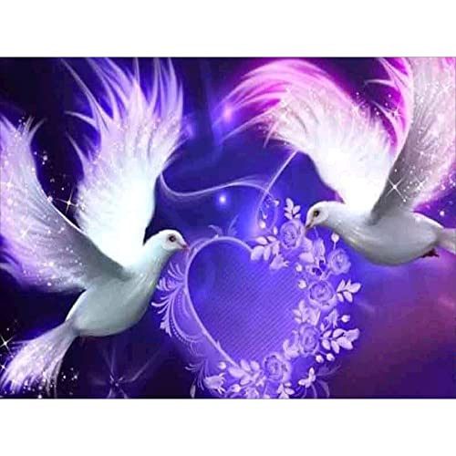 MXJSUA Diamond Painting Taube, Diamond Painting Kinder, Liebe Diamant Painting Bilder, DIY 5D Diamant Painting, Vollbild Diamond Painting, Diamond Painting Set Diamant Painting für Wand Dekor 40x30cm MXJSUA Diamond Painting Taube, Diamond Painting Kinder, Liebe Diamant Painting Bilder, DIY 5D Diamant Painting, Vollbild Diamond Painting, Diamond Painting Set Diamant Painting für Wand Dekor 40x30cm von MXJSUA