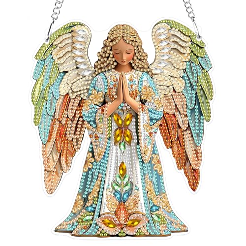 MXJSUA Engel Der Hoffnung Diamond Painting Anhänger mit Kette Erwachsene, Diamant Painting Fensterbilder Hängende Ornament Bastelset Set für Wand Und Eingang Decor 16.6x19.8CM MXJSUA Engel Der Hoffnung Diamond Painting Anhänger mit Kette Erwachsene, Diamant Painting Fensterbilder Hängende Ornament Bastelset Set für Wand Und Eingang Decor 16.6x19.8CM von MXJSUA