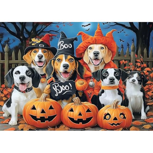 MXJSUA Halloween Hunde Diamond Painting Erwachsene, 5D Diamant Painting Bilder Anfänger, DIY Runder Vollbohrer Diamanten Malerei Stickerei Kreuzstich Geschenke Home Wand Dekor 30x40cm MXJSUA Halloween Hunde Diamond Painting Erwachsene, 5D Diamant Painting Bilder Anfänger, DIY Runder Vollbohrer Diamanten Malerei Stickerei Kreuzstich Geschenke Home Wand Dekor 30x40cm von MXJSUA