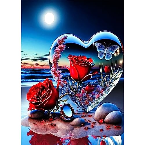MXJSUA Liebesball Diamond Painting, 5D Diamant Painting Kits Bilder für Erwachsene, Rosen DIY Diamant Malerei Diamond Painting Kinder Bilder Set 30x40cm für Wanddekor MXJSUA Liebesball Diamond Painting, 5D Diamant Painting Kits Bilder für Erwachsene, Rosen DIY Diamant Malerei Diamond Painting Kinder Bilder Set 30x40cm für Wanddekor von MXJSUA