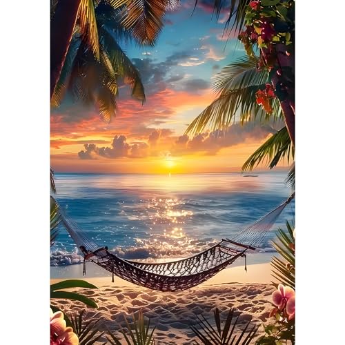 MXJSUA Strandhängematte Diamond Painting Erwachsene, 5D Diamant Painting Bilder Anfänger, DIY Runder Vollbohrer Diamanten Malerei Stickerei Kreuzstich Geschenke Home Wand Dekor 30x40cm MXJSUA Strandhängematte Diamond Painting Erwachsene, 5D Diamant Painting Bilder Anfänger, DIY Runder Vollbohrer Diamanten Malerei Stickerei Kreuzstich Geschenke Home Wand Dekor 30x40cm von MXJSUA