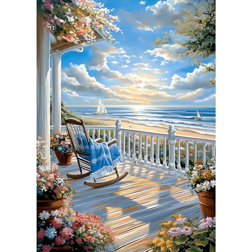 MXJSUA Strandhaus Diamond Painting Erwachsene, 5D Diamant Painting Bilder Anfänger, DIY Runder Vollbohrer Diamanten Malerei Stickerei Kreuzstich Geschenke Home Wand Dekor 30x40cm MXJSUA Strandhaus Diamond Painting Erwachsene, 5D Diamant Painting Bilder Anfänger, DIY Runder Vollbohrer Diamanten Malerei Stickerei Kreuzstich Geschenke Home Wand Dekor 30x40cm von MXJSUA