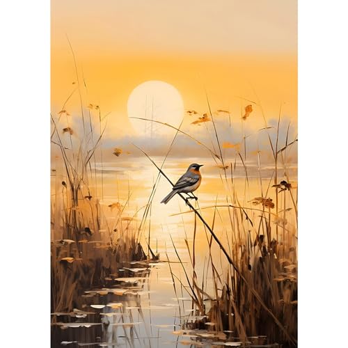 MXJSUA Sunset Diamond Painting Kits für Erwachsene, 5D-Diamant-Kunst-Kits für Anfänger, DIY-Vollbohrbild mit Diamant für Heimdekoration, 30 x 40 cm MXJSUA Sunset Diamond Painting Kits für Erwachsene, 5D-Diamant-Kunst-Kits für Anfänger, DIY-Vollbohrbild mit Diamant für Heimdekoration, 30 x 40 cm von MXJSUA