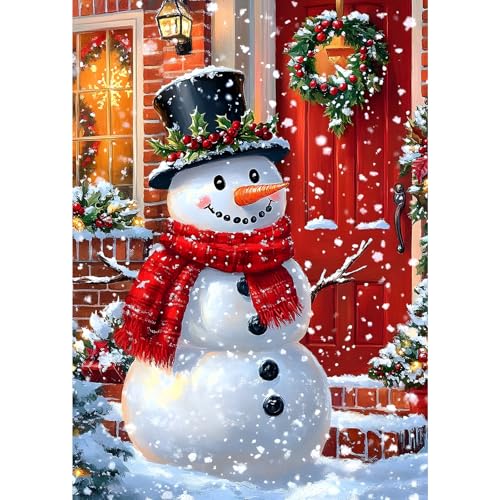 MXJSUA Weihnachtlicher Verschneiter Schneemann Diamond Painting Erwachsene, 5D Diamant Painting Bilder Anfänger, DIY Runder Vollbohrer Diamanten Malerei Geschenke Home Wand Dekor 30x40cm MXJSUA Weihnachtlicher Verschneiter Schneemann Diamond Painting Erwachsene, 5D Diamant Painting Bilder Anfänger, DIY Runder Vollbohrer Diamanten Malerei Geschenke Home Wand Dekor 30x40cm von MXJSUA