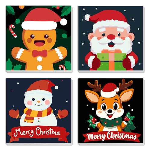 MXJSUA Weihnachts-Schneemann Rentier 4er-Pack Malen-Nach-Zahlen-Set Mit Rahmen Für Kinderund Erwachsene, Malen-Nach-Zahlen für Anfänger, DIY Acryl-Ölfarben Für Heimwanddekoration Geschenk 20x20cm MXJSUA Weihnachts-Schneemann Rentier 4er-Pack Malen-Nach-Zahlen-Set Mit Rahmen Für Kinderund Erwachsene, Malen-Nach-Zahlen für Anfänger, DIY Acryl-Ölfarben Für Heimwanddekoration Geschenk 20x20cm von MXJSUA