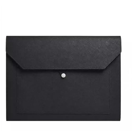 Umschlag-Dokumentenhalter Aktentasche aus Leder mit Reißverschluss, Informationen, Verträge, Rechnungen, Aktentasche(Black) von MXMZSRTH