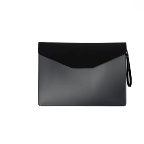 Umschlag-Dokumentenhalter Aktentaschen for Unternehmen, Büro- und Besprechungstaschen, tragbare Aktentasche mit großem Fassungsvermögen(Black) von MXMZSRTH