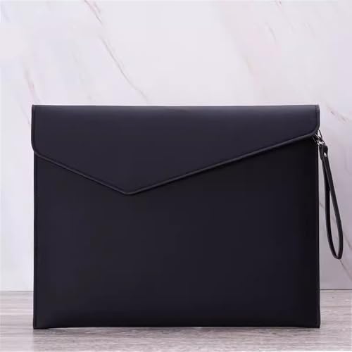 Umschlag-Dokumentenhalter Doppelte Leder-Dokumententasche, A4-Ordner, Business-Dokumententasche(Black) von MXMZSRTH