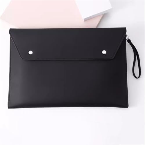 Umschlag-Dokumentenhalter Leder Dokumententasche A4 Archiv Besprechungsinformationen Vertrag Aktentasche(Black) von MXMZSRTH