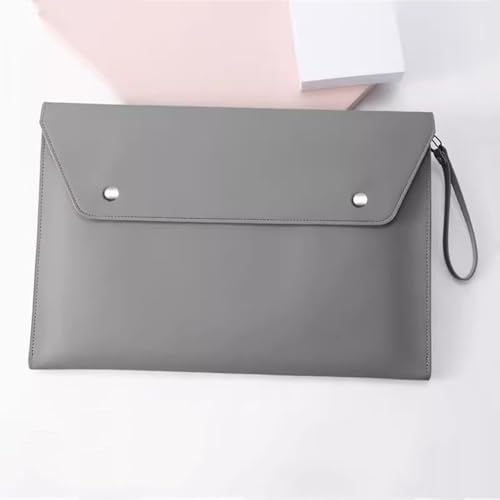 Umschlag-Dokumentenhalter Leder Dokumententasche A4 Archiv Besprechungsinformationen Vertrag Aktentasche(Grey) von MXMZSRTH