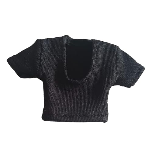 MXRGUMVI 1/12 Maßstab weibliche Actionfigur Kleidung DIY Puppe Dress Up Soft Doll Kleidung Schwarz, Länge:3cm von MXRGUMVI