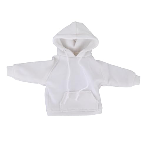 MXRGUMVI Actionfiguren im Maßstab 1:12, Kleidung, männliche und weibliche Puppe, Sportbekleidung, Kostüm, weißer Hoodie von MXRGUMVI
