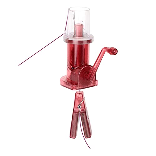 MXRGUMVI Manuelle Strickmaschine für Fischschwanzknopfknoten Spiralschlaufenknoten rosa Handkurbeln von MXRGUMVI