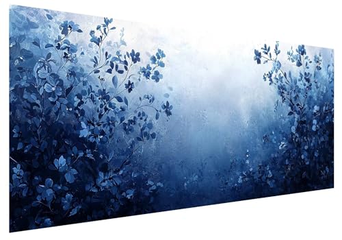 Blau Diamond Painting Groß XXL 100x40cm, Basteln Erwachsene Diamond Painting Set, 5D DIY Anlage Diamant Paintings Bilder Erwachsene, Diamond-painting Set mit Zubehör für Deko Wohnzimmer, Geschenke F-3 von MXRUOO