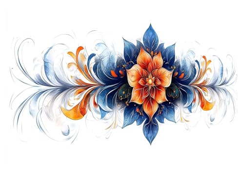 Blume Diamond Painting Groß XXL 130x50cm, Basteln Erwachsene Diamond Painting Set, 5D DIY Mandala Diamant Paintings Bilder Erwachsene, Diamond-painting Set mit Zubehör für Zimmer Deko Geschenke E-88 von MXRUOO