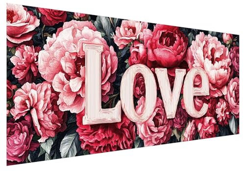 Diamond Painting Erwachsene, Diamant Painting Bilder Blume, 5D DIY Diamant Malerei Kunst Stickerei Set, Diamanten Paintings Bilder Erwachsene, Anlage Diamond-painting für Zimmer Wanddeko 150x60cm E-71 von MXRUOO