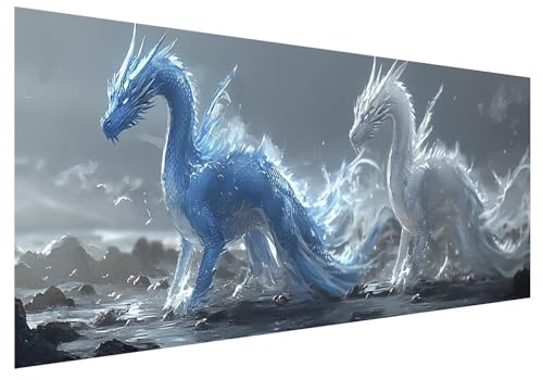 Diamond Painting Erwachsene, Diamant Painting Bilder Drachen, 5D DIY Diamant Malerei Kunst Stickerei Set, Diamanten Paintings Bilder Erwachsene, Tier Diamond-painting für Zimmer Wanddeko 100x40cm H-30 Diamond Painting Erwachsene, Diamant Painting Bilder Drachen, 5D DIY Diamant Malerei Kunst Stickerei Set, Diamanten Paintings Bilder Erwachsene, Tier Diamond-painting für Zimmer Wanddeko 100x40cm H-30 von MXRUOO