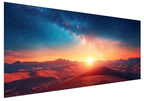 Diamond Painting Erwachsene, Diamant Painting Bilder Landschaft, 5D DIY Diamant Malerei Kunst Stickerei Set, Diamanten Paintings Bilder, Sonnenuntergang Diamond-painting für Wanddeko 150x60cm D-22 von MXRUOO
