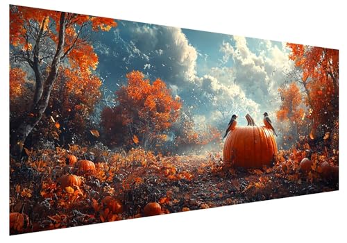 Diamond Painting Erwachsene, Diamant Painting Bilder Landschaft, 5D DIY Diamant Malerei Kunst Stickerei Set, Diamanten Paintings Bilder Erwachsene, Herbst Diamond-painting für Wanddeko 250x100cm H-10 von MXRUOO
