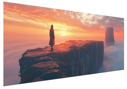 Diamond Painting Erwachsene, Diamant Painting Bilder Sonnenuntergang, 5D DIY Diamant Malerei Kunst Stickerei Set, Diamanten Paintings Bilder Erwachsene, Berg Diamond-painting für Zimmer 150x60cm C-25 Diamond Painting Erwachsene, Diamant Painting Bilder Sonnenuntergang, 5D DIY Diamant Malerei Kunst Stickerei Set, Diamanten Paintings Bilder Erwachsene, Berg Diamond-painting für Zimmer 150x60cm C-25 von MXRUOO