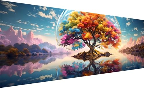 Diamond Painting XXL 120x40 cm, DIY Lebensbaum Diamant Painting Bilder, 5D See Diamant Malerei Set, Diamant Kristall Strass Kreuzstich Painting, Diamond Painting Erwachsene Zimmer Deko Geschenk V-0 von MXRUOO