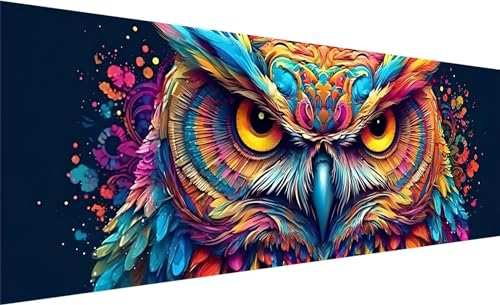 Diamond Painting XXL 180x60 cm, 5D DIY Eule Diamond Painting Runde Steine Strass Cross Stickerei Kunst Kits, Diamond Painting Zubehör Set Basteln Erwachsene, Geschenk für Diamond Painting Farbe K-1 Diamond Painting XXL 180x60 cm, 5D DIY Eule Diamond Painting Runde Steine Strass Cross Stickerei Kunst Kits, Diamond Painting Zubehör Set Basteln Erwachsene, Geschenk für Diamond Painting Farbe K-1 von MXRUOO